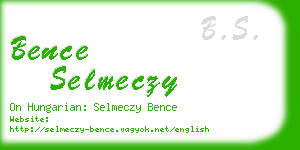 bence selmeczy business card